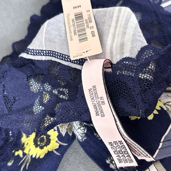 Victoria's Secret Hiphugger Hipster Panty Wide Lace Size Medium New NWT Cotton - Picture 8 of 9